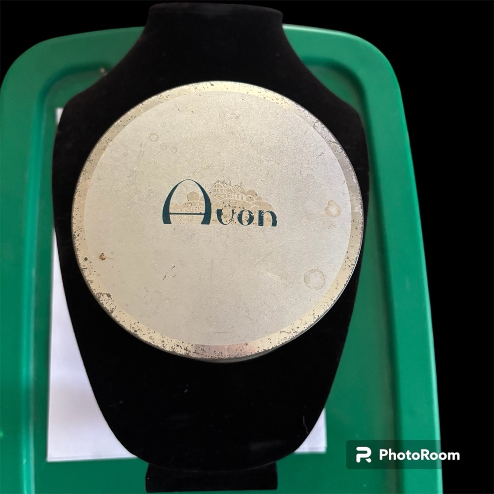 Avon Face Powder Tin Silver-Tone